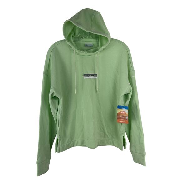Columbia Women's French Terry Hoodie Size XS Green Pullover Sweatshirt NEW - Picture 1 of 7